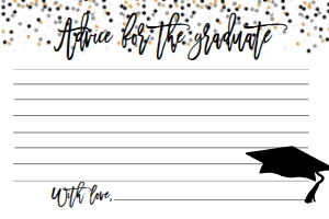 Graduation Confetti Advice Card: Graduation Grad Party Confetti