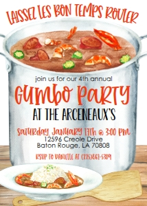 Gumbo Pot Party Laissez design preview