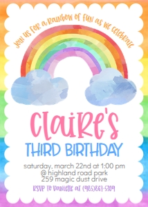 Birthday Rainbow design preview