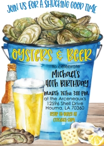 Oyster & Beer Invitation design preview