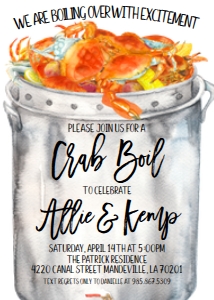 Crab Boil Couples Shower Pot design preview