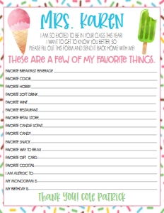 School Teacher Favorite Things So Sweet: School Teacher Appreciation Week So Sweet