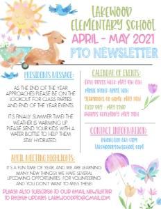 School Teacher PTO Newsletter 9 Spring Summer: School Teacher PTO Newsletter 9 Spring Summer
