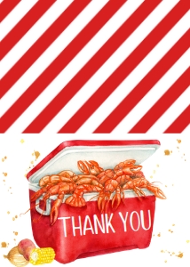 Crawfish Boil Ice Chest Thank You: Crawfish Boil Ice Chest