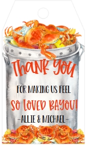 Crab Boil Pot Loved Bayou Favor Tag: Crab Boil Pot Loved Bayou