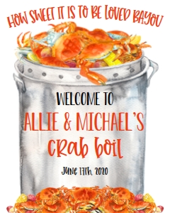 Crab Boil Pot Loved Bayou Welcome Sign: Crab Boil Pot Loved Bayou