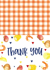 Shrimp Boil Frame Thank You: Shrimp Boil Frame Birthday Invite