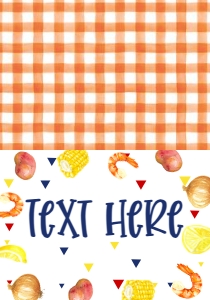 Shrimp Boil Frame Food Tent: Shrimp Boil Frame Birthday Invite