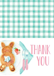 Easter Brunch Bunny Pancakes Thank You: Easter Brunch Bunny Pancakes