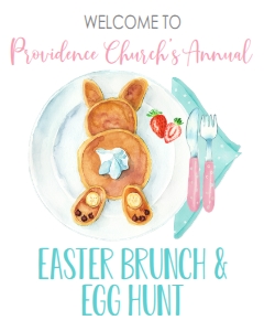 Easter Brunch Bunny Pancakes Welcome Sign: Easter Brunch Bunny Pancakes