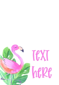Birthday Flamingo birthday Food Tent Single Page: Birthday Flamingo birthday