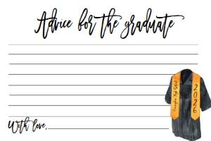 Graduation Party Gown Advice Card 2026: Graduation Party Gown