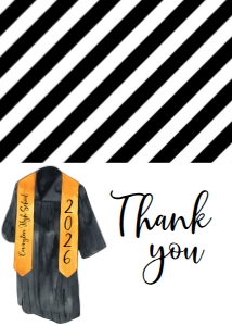 Graduation Party Gown Thank You 2026: Graduation Party Gown