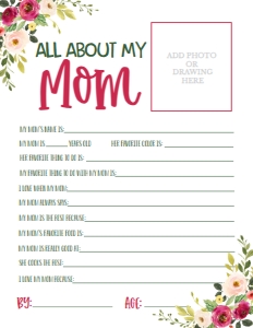 Mother's Day About My Mom Floral: Mother's Day About My Mom Floral