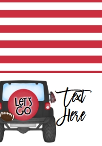 Birthday Football Jeep Black Red Food Tent Single Page: Birthday Football Jeep Black Red