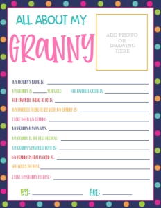 Mother's Day About My Granny Dark Polka Dots: Mother's Day About My Mom Dark Polka Dots