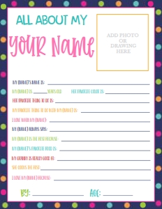 Mother's Day About Your Own Name Dark Polka Dots: Mother's Day About My Mom Dark Polka Dots