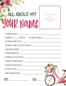 Mother's Day About Your Own Name Floral Bike: Mother's Day About My Mom Floral Bike