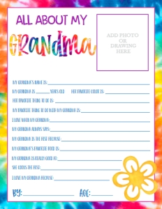 Mother's Day About My Grandma Tie Dye: Mother's Day About My Mom Tie Dye