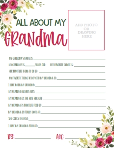 Mother's Day About My Grandma Floral: Mother's Day About My Mom Floral