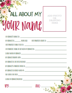 Mother's Day About Your Name Floral: Mother's Day About My Mom Floral