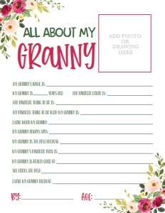 Mother's Day About My Granny Floral: Mother's Day About My Mom Floral