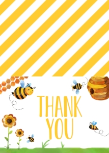 Birthday Bee Buzz Thank You: Birthday Bee Buzz Invite