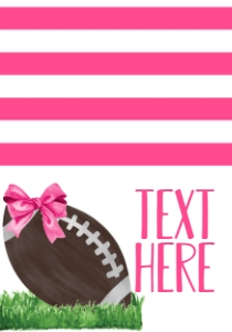 Baby Shower Football Girl Food Tent Single Page: Baby Shower Football Girl