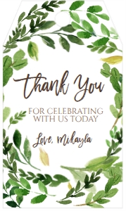 Baby Shower Oh Baby Greenery Wreath Favor Tag: Baby Shower Greenery Leaf Wreath 521115014
