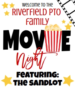 School PTO Family Movie Night Welcome Sign 8x10: School PTO Family Movie Night