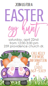 Easter Egg Hunt Truck Text Invite: Easter egg Hunt Truck