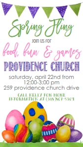 Easter Spring Fling Text Invite: Easter Spring Fling Flyer