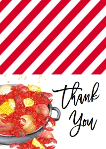 Crawfish Boil Platter Thank You: Crawfish Boil Platter 7x5