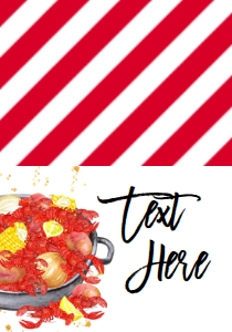 Crawfish Boil Platter Food Tent: Crawfish Boil Platter 7x5