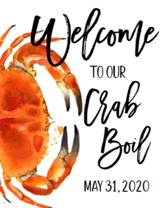 Crab Boil Mad Welcome Sign: Crab Boil Mad