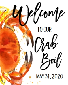 Crab Boil Fixins Welcome Sign: Crab Boil Fixins