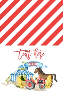 Birthday Petal Pull Food Tent: Birthday Fair Petal Pull Invite