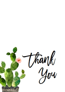 Adios Farewell Cactus Party Thank You: Adios Farewell Catus Party Invite