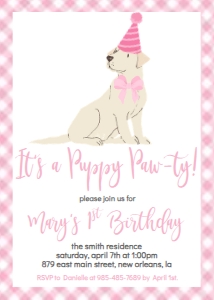 Birthday Dog Lab Pink Gingham: Birthday Dog Lab Pink Gingham