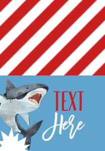Birthday Shark Pool Party Food Tent: Birthday Shark Pool Party