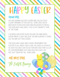 Easter Bunny Letter Generic: Easter Bunny Letter Generic
