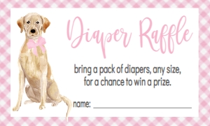 Baby Shower Dog Yellow Lab Watercolor DR: Baby Shower Dog Yellow Lab Watercolor