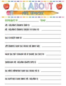 School Teacher Favorites from Students Pencil: School Teacher Favorites from Students Pencil