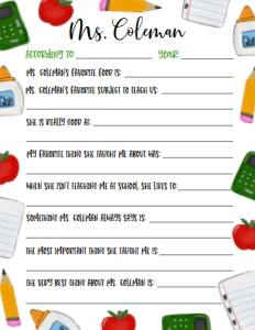 School Teacher All About from Student Supplies: School Teacher All About from Student Supplies