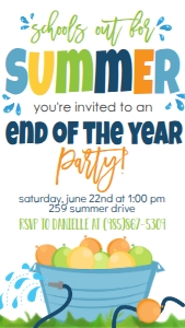 School End of Year Water Balloon Party Text Invite: School End of Year Water Balloon Party