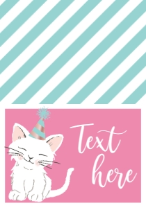 Birthday Cat Pink Food Tent: Birthday Cat Pink