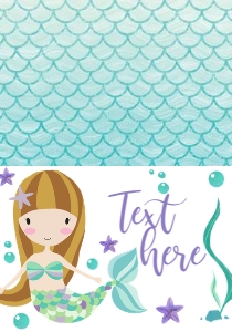 Birthday Mermaid Under the Sea Food Tent: Birthday Mermaid Under the Sea