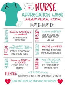 Nurse Appreciation Week Scrubs 7 day design preview