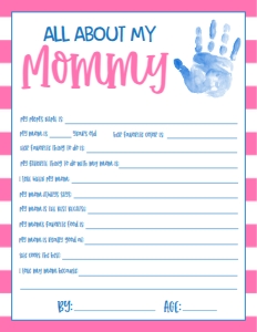 Mother's Day About my Mom Handprint no photo: Mother's Day About my Mom Handprint no photo