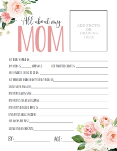 Mother's Day About My Mom Blush Floral: Mother's Day About My Mom Blush Floral
